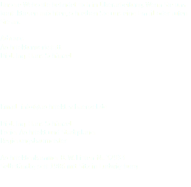 Unsere Webseite befindet sich in Überarbeitung. Wenn Sie uns kontaktieren möchten, schreiben Sie uns eine Email oder rufen Sie an. Adresse
Architekturwerkstatt
Dipl.-Ing. Hans Schänzel
Gerberstr. 11
71332 Waiblingen 
Tel 07151 / 169 41 66
Email info@architekt-schaenzel.de Dipl.-Ing. Hans Schänzel
Freier Architekt und Stadtplaner
Regierungsbaumeister Architektenkammer B.-W. Listen-Nr. 32933
Selbständig seit 1986 mit Sitz in Ludwigsburg 